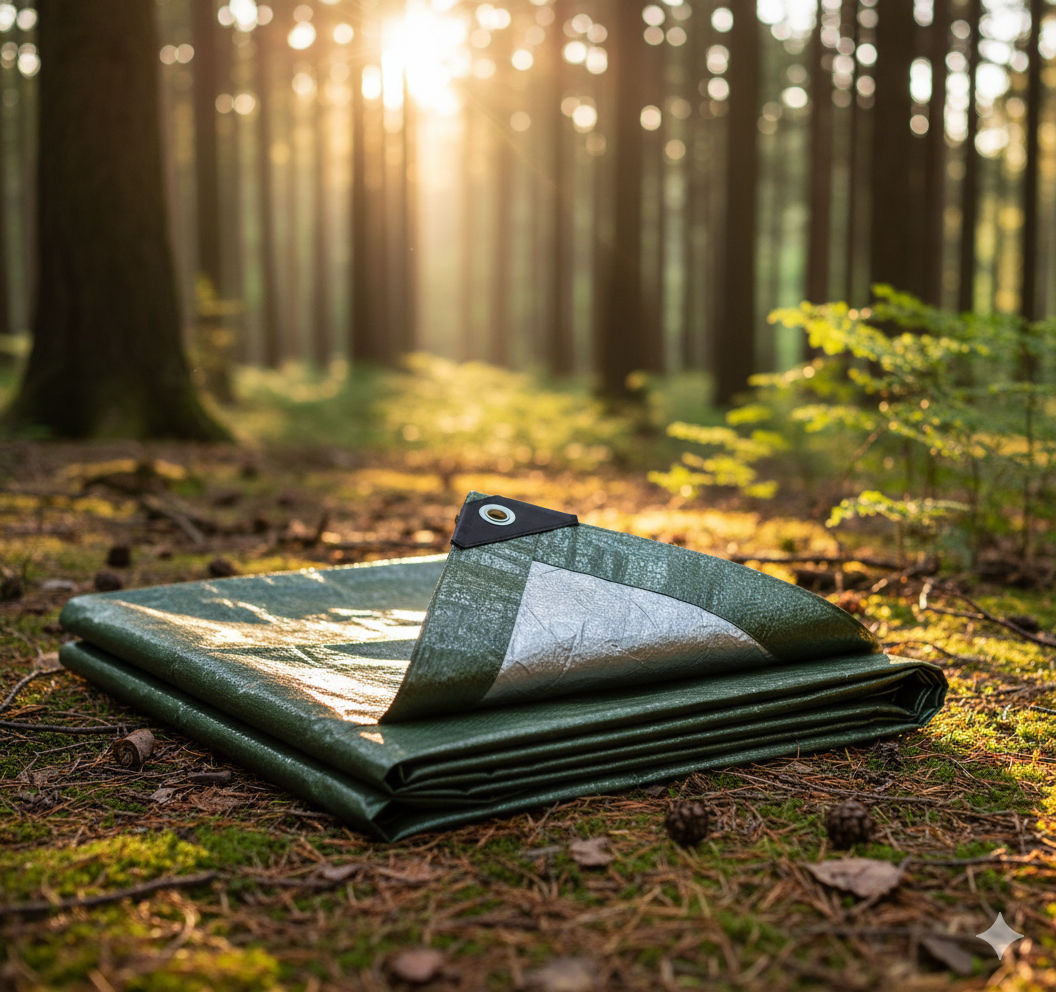 Takaróponyva 130g/m² vízálló UV álló fagyálló extra vastag zöld