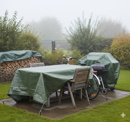Takaróponyva 130g/m² vízálló UV álló fagyálló extra vastag zöld